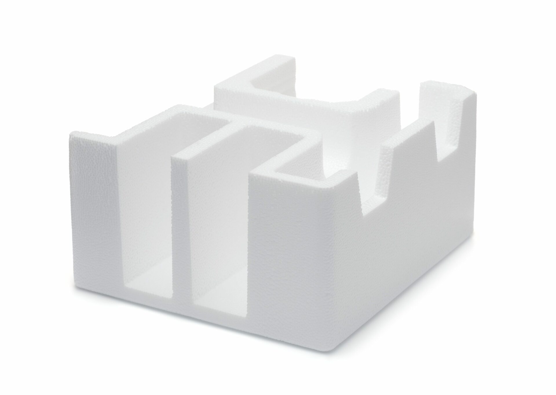 Empty styrofoam protective packaging