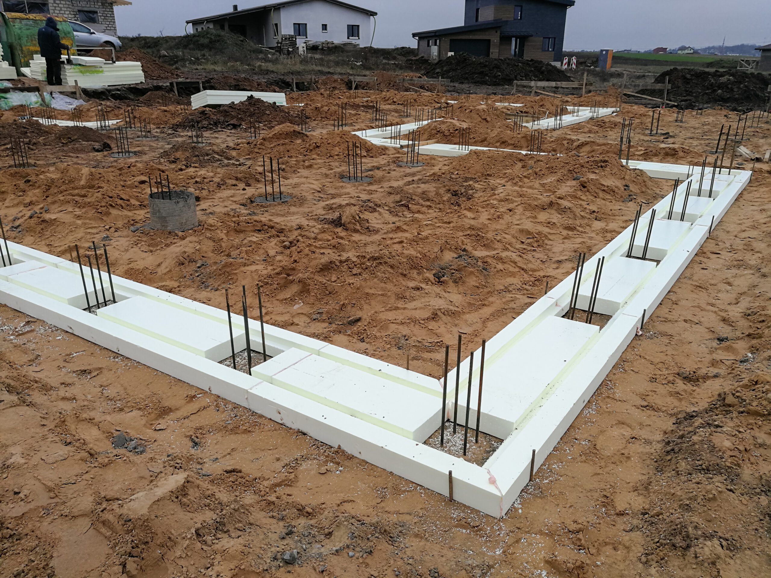 Thermo insulation foamboard for house foundation grate